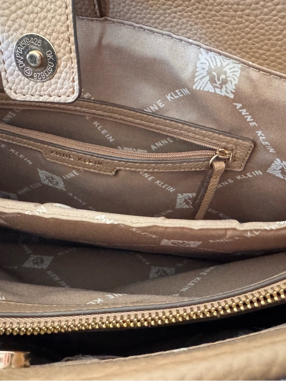 Anne Klein Nude-Beige Structured Work large Tote - Picture 12 of 16